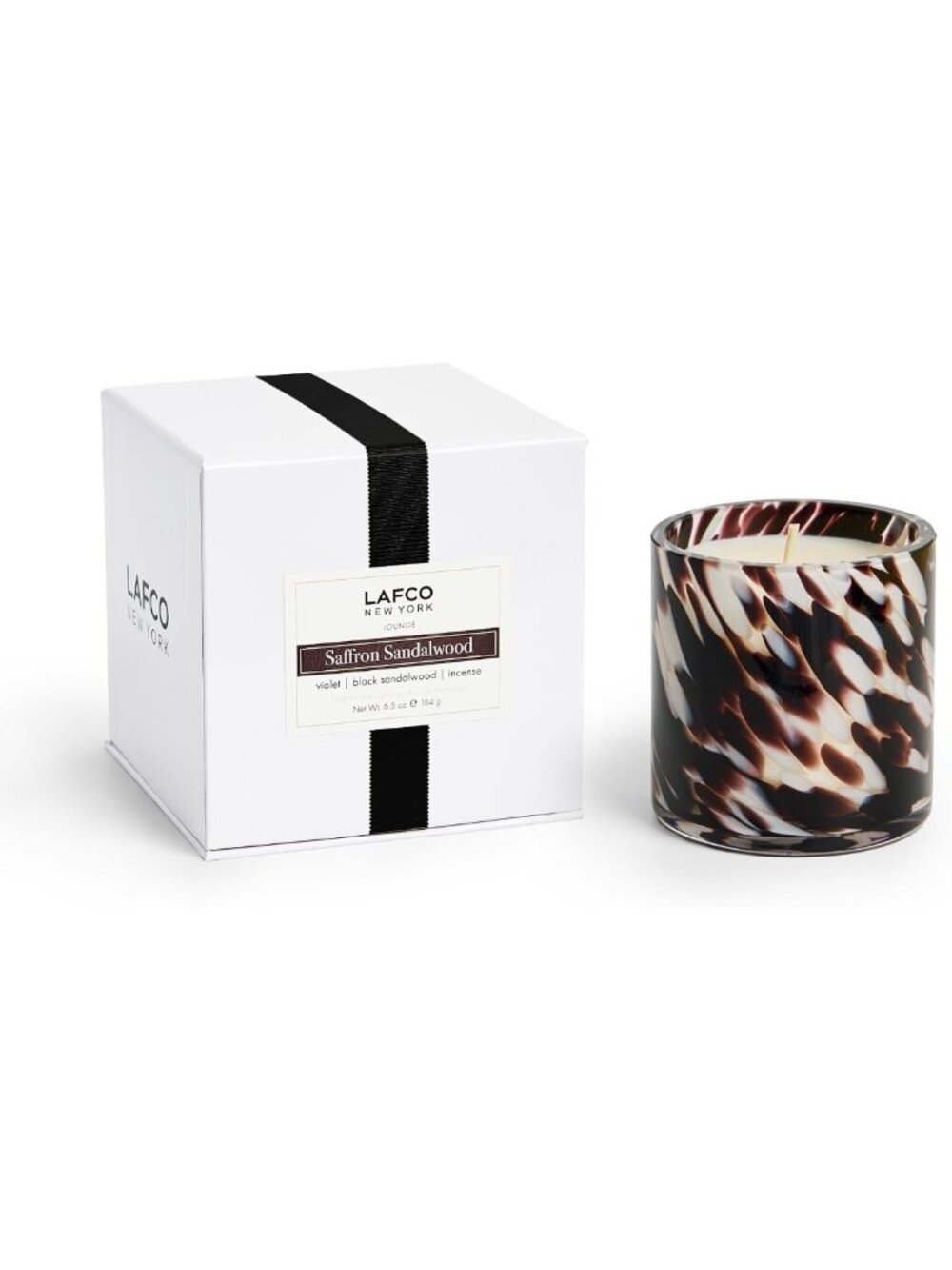 Fall Scented Candle - Saffron Sandalwood, 50-Hour Burn, Reusable Glass Vessel